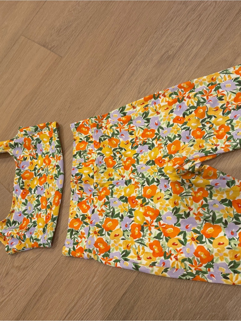 Zara Floral matching set - Orange Yellow Lilac
